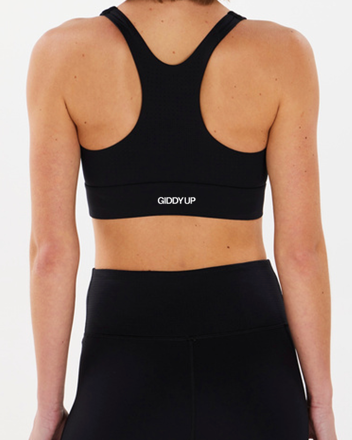 ALRN VENTILATED BACK CROP BRA (Black)